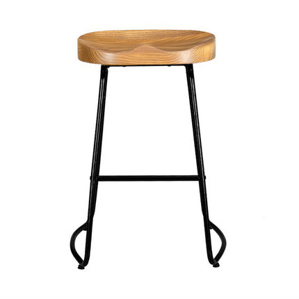 Artiss 4x Bar Stools Tractor Seat 65cm Wooden.