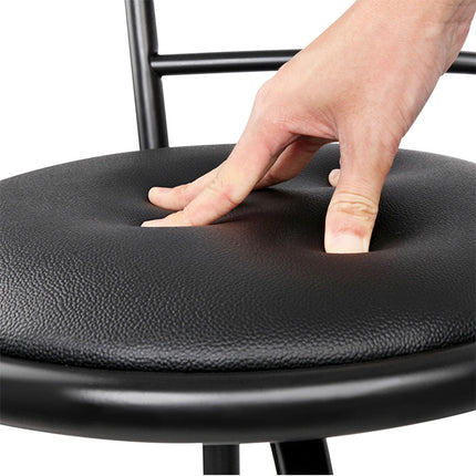 Artiss 2x Bar Stools Swivel Leather Padded Metal.