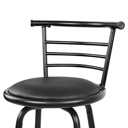 Artiss 4x Bar Stools Swivel Leather Padded Metal.