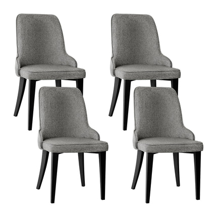 Artiss Dining Chairs Set of 4 Linen Fabric Grey.