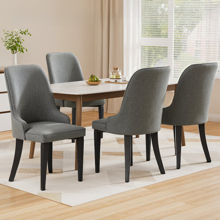 Artiss Dining Chairs Set of 4 Linen Fabric Grey.