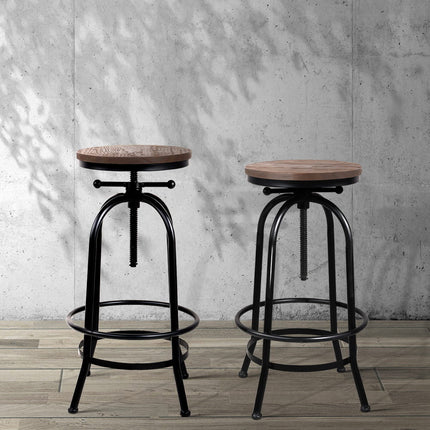 Artiss Bar Stools Adjustable Wood Chairs.