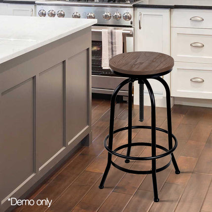Artiss Bar Stools Adjustable Wood Chairs.