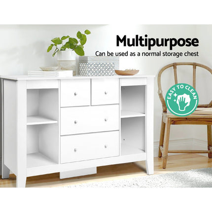 Keezi Baby Changing Table Diaper Station Drawers Chest Cabinet Nursery Furniture.