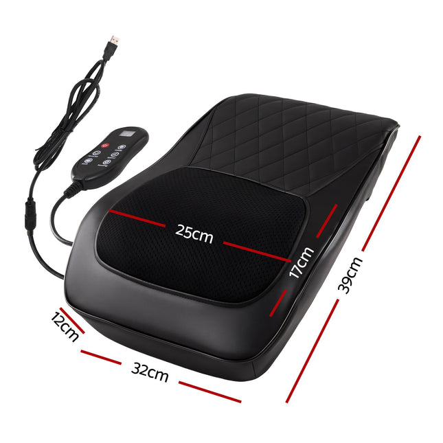 Livemor Back Massager with Heat and Traction, Neck and Shoulder Massage Pillow, Ergonomic Backrest for Office Chair & Sofa, Lumbar Support Cushion with 2-Level Thermal Relief, 6 Modes for Cervical & Full Body Pain Relief, Large.