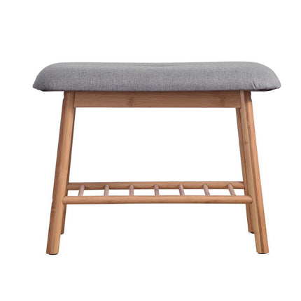 Artiss Shoe Rack Shoe Bench Fabric Seat 2 Pairs.