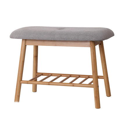 Artiss Shoe Rack Shoe Bench Fabric Seat 2 Pairs.