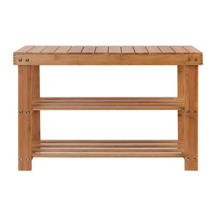 Artiss Shoe Rack Shoe Bench 10 Pairs Bamboo.
