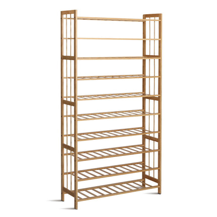 Artiss Shoe Rack Cabinet Bamboo 10-tier 50 Pairs.