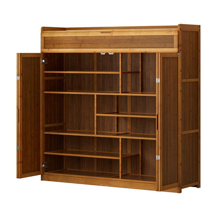 Artiss Shoe Rack Cabinet 30 Pairs Storage Cupboard Bamboo.
