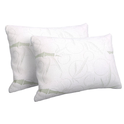 Giselle Bedding Memory Foam Pillow Bamboo Twin Pack.