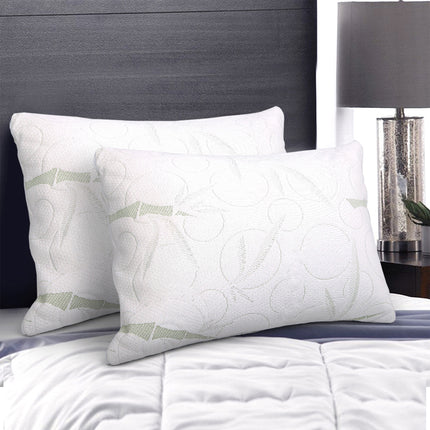 Giselle Bedding Memory Foam Pillow Bamboo Twin Pack.