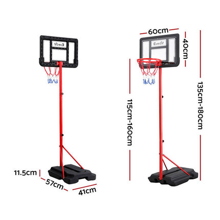 Everfit 1.6M Kids Basketball Hoop Stand System Portable.