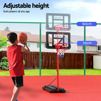 Everfit 1.6M Kids Basketball Hoop Stand System Portable.