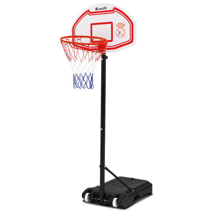 Everfit 2.1M Basketball Hoop Stand System Adjustable Portable Pro Kids White.