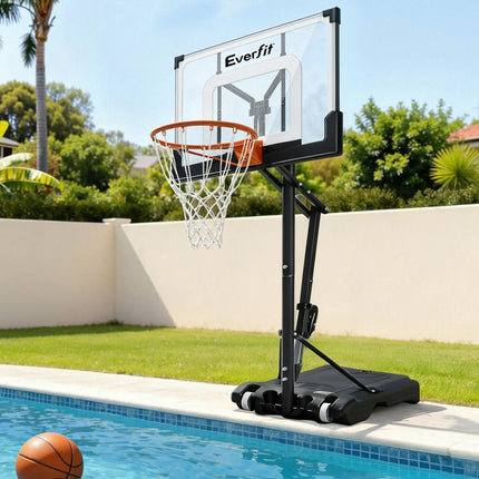 Everfit Portable Basketball Hoop Adjustable Pool Goal System Backyard 1.05M-2.1M.