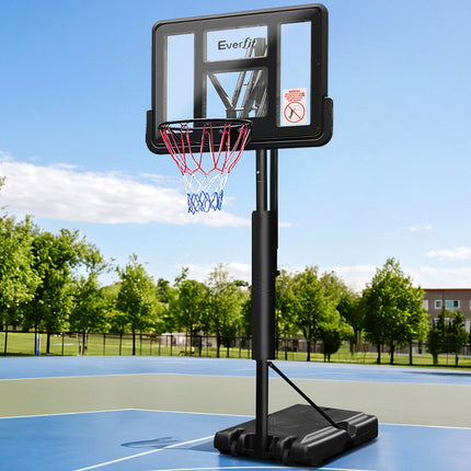 Everfit 3.05M Basketball Hoop Stand System Adjustable Height Portable Pro Black.