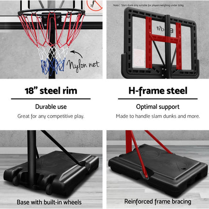 Everfit 3.05M Basketball Hoop Stand System Adjustable Height Portable Pro Blue.