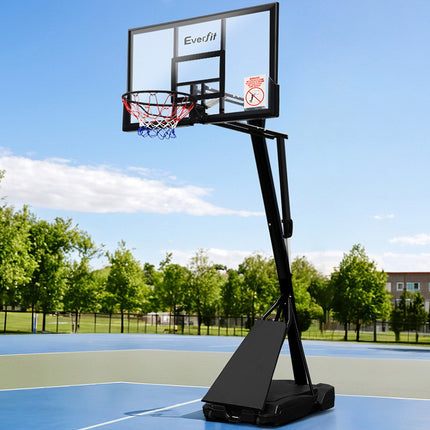 Everfit 3.05M Basketball Hoop Stand System Adjustable Height Portable Black Pro.