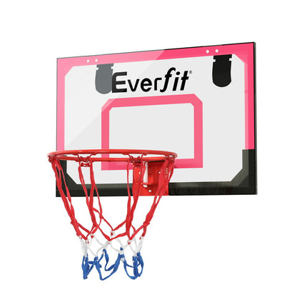 Everfit 23" Mini Basketball Hoop Backboard Door Wall Mounted Sports Kids Red.