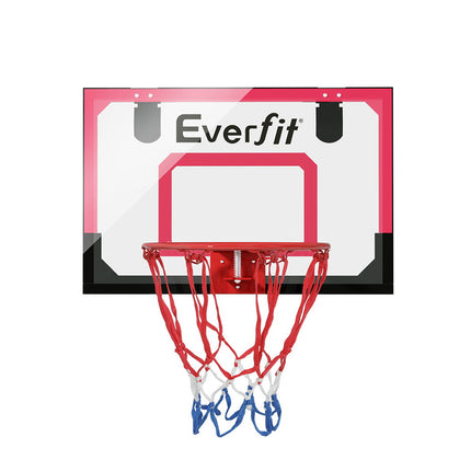 Everfit 23" Mini Basketball Hoop Backboard Door Wall Mounted Sports Kids Red.