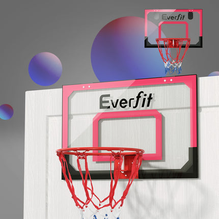 Everfit 23" Mini Basketball Hoop Backboard Door Wall Mounted Sports Kids Red.