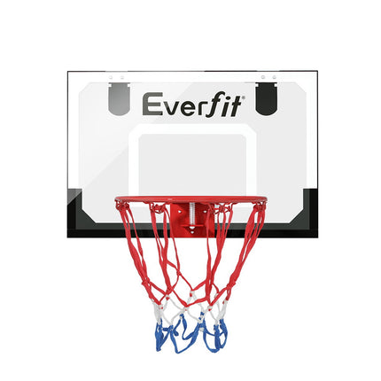Everfit 23" Mini Basketball Hoop Backboard Door Wall Mounted Sports Kids Black.