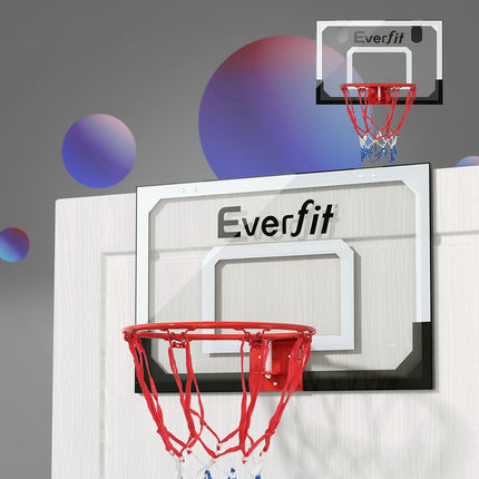 Everfit 23" Mini Basketball Hoop Backboard Door Wall Mounted Sports Kids Black.