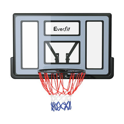 Everfit 45" Basketball Hoop Backboard Wall Mounted Ring Net Sports Pro System.
