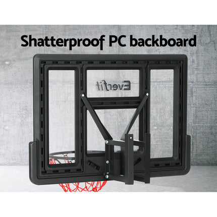 Everfit 45" Basketball Hoop Backboard Wall Mounted Ring Net Sports Pro System.