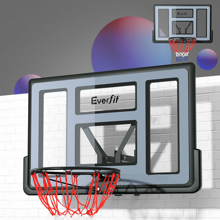 Everfit 45" Basketball Hoop Backboard Wall Mounted Ring Net Sports Pro System.