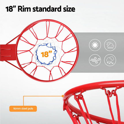 Everfit Basketball Ring Hoop Rim Goal Net 45CM.