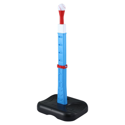 Keezi Kids Basketball Hoop Stand Baseball Set Adjustable Height Sports Toys Blue.