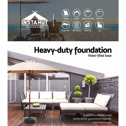 Instahut 51cm Outdoor Umbrella Base Round Stand Pod.