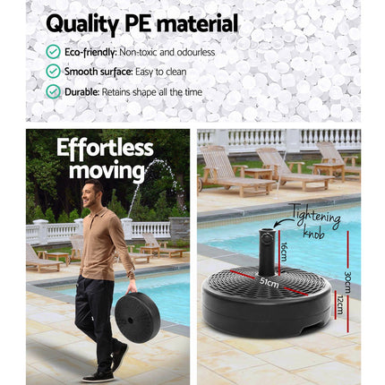 Instahut 51cm Outdoor Umbrella Base Round Stand Pod.
