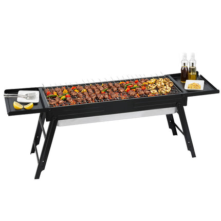 Grillz Charcoal BBQ Grill Smoker Portable Barbecue Outdoor Foldable Camping.