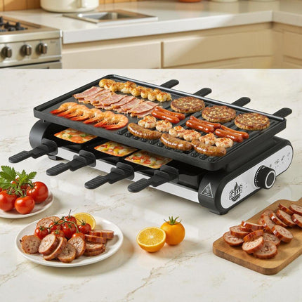 Grillz 1400W Electric BBQ Grill w/ 7 Cooking Pans.