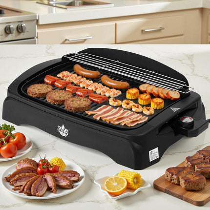 Grillz 1950W Electric BBQ Grill Non-stick Plate for Indoor Outdoor.