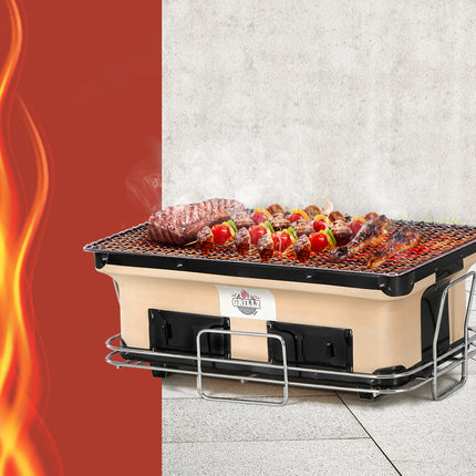 Grillz BBQ Grill Tabletop Charcoal Smoker.