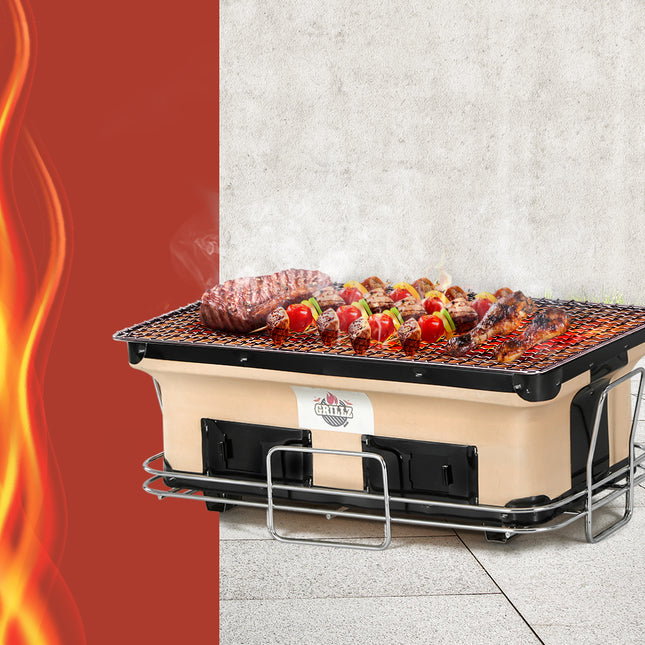 Grillz BBQ Grill Tabletop Charcoal Smoker.