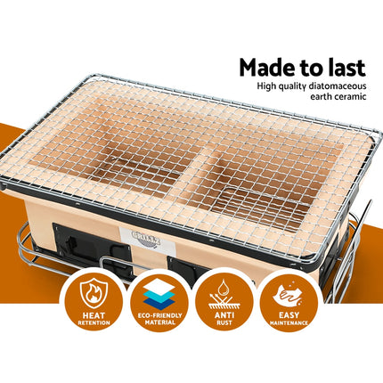 Grillz BBQ Grill Tabletop Charcoal Smoker.