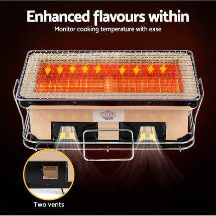 Grillz BBQ Grill Tabletop Charcoal Smoker.