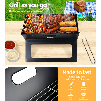 Grillz BBQ Grill Charcoal Smoker Foldable.