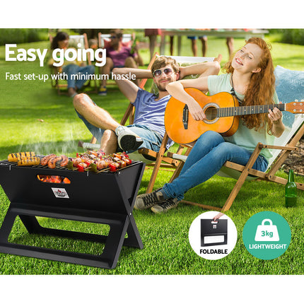 Grillz BBQ Grill Charcoal Smoker Foldable.
