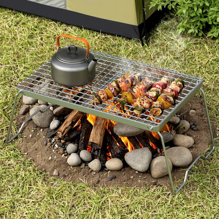 Grillz Portable BBQ Grill Charcoal Smoker Foldable Camping Outdoor.