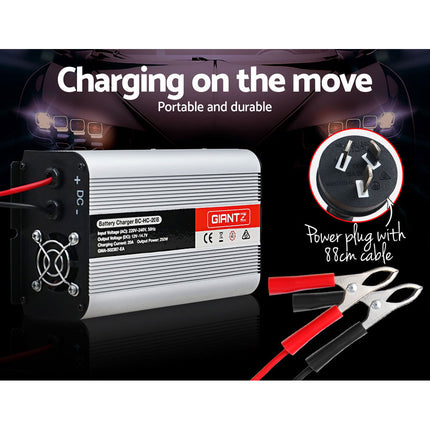 Giantz 12V 20A Car Battery Charger Inverter 20 Amp ATV 4WD Boat Caravan.
