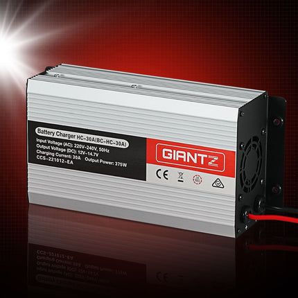 Giantz 12V 30A Car Battery Charger 30Amp ATV 4WD Boat Caravan.