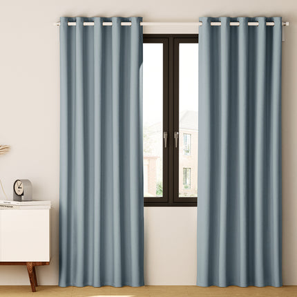 Artiss 2X Blockout Curtains Eyelet 300x230cm Charcoal.