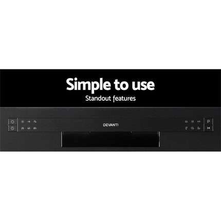 Devanti 8 Place Settings Benchtop Dishwasher Black.