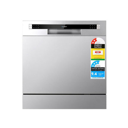 Devanti 8 Place Settings Benchtop Dishwasher Sliver.